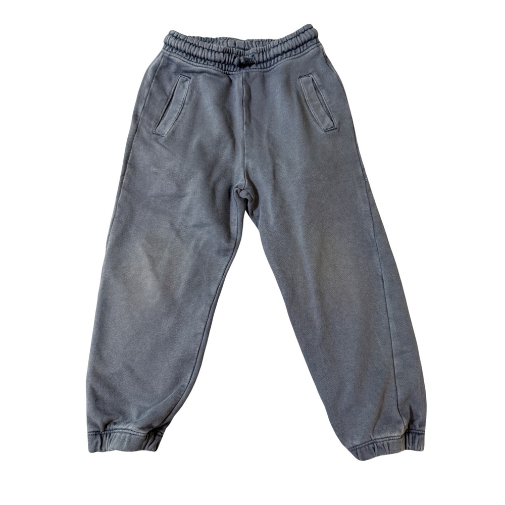 Zara Size 3-4 Blue Cotton Kid Jogger Pants Stretch Comfort School Play Causal